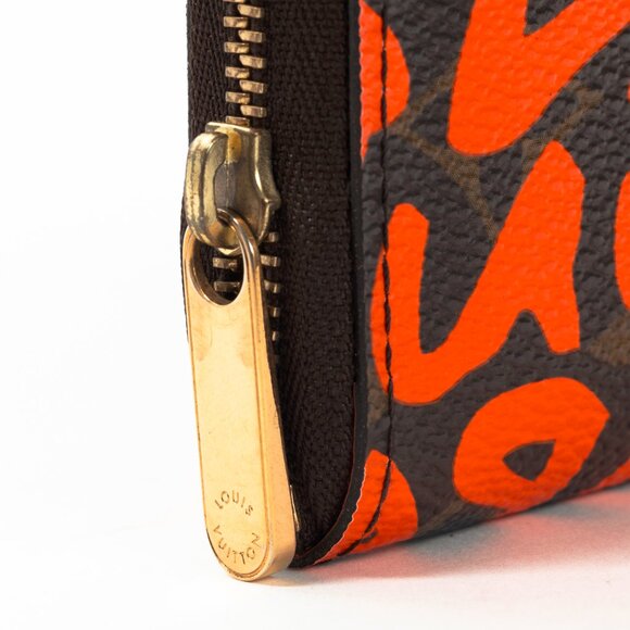 Louis Vuitton Zippy Orange Monogram Graffiti Coin Purse - Picture 7 of 11